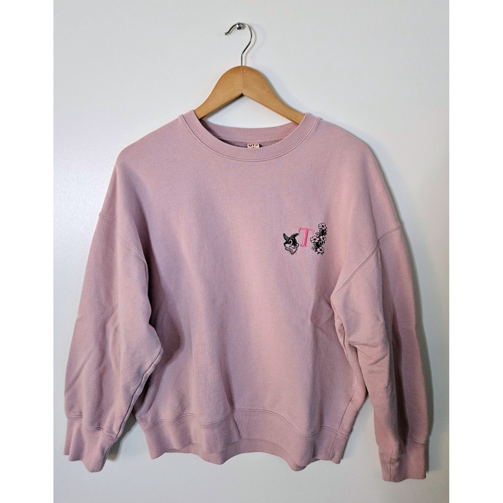 Uniqlo Disney Bambi Thumper Sweatshirt Medium Lilac Purple Graphic Pullover UT